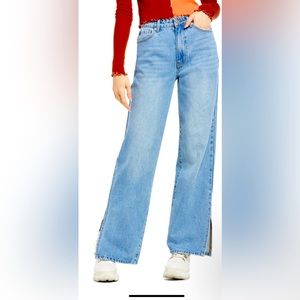 BP. Split wide leg jeans